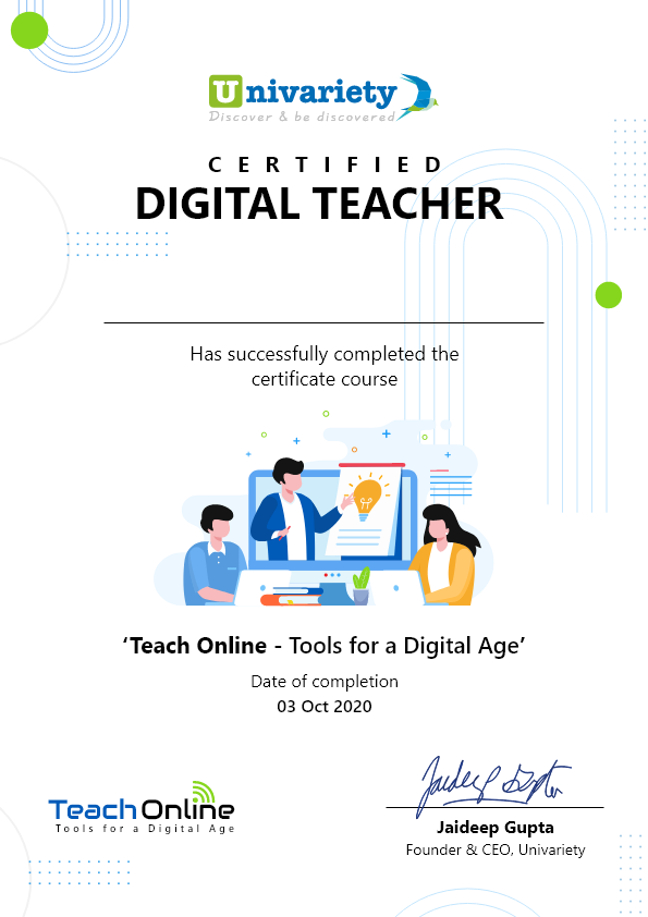 Teach online_Certificate